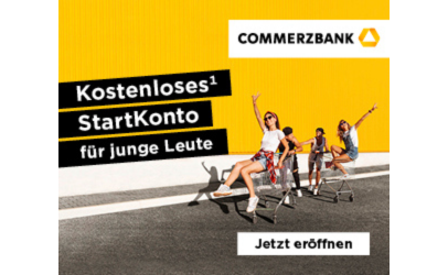 Das kostenlose Startkonto der Commerzbank für junge Leute mit Young Visa Kreditkarte